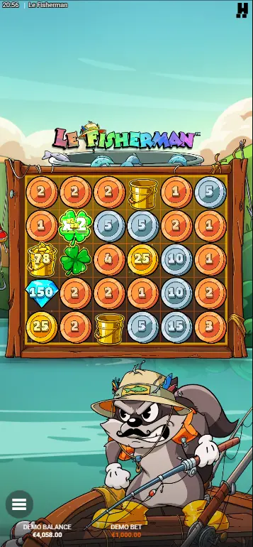 On Thin Ice bonus with Big Catch Bar progression